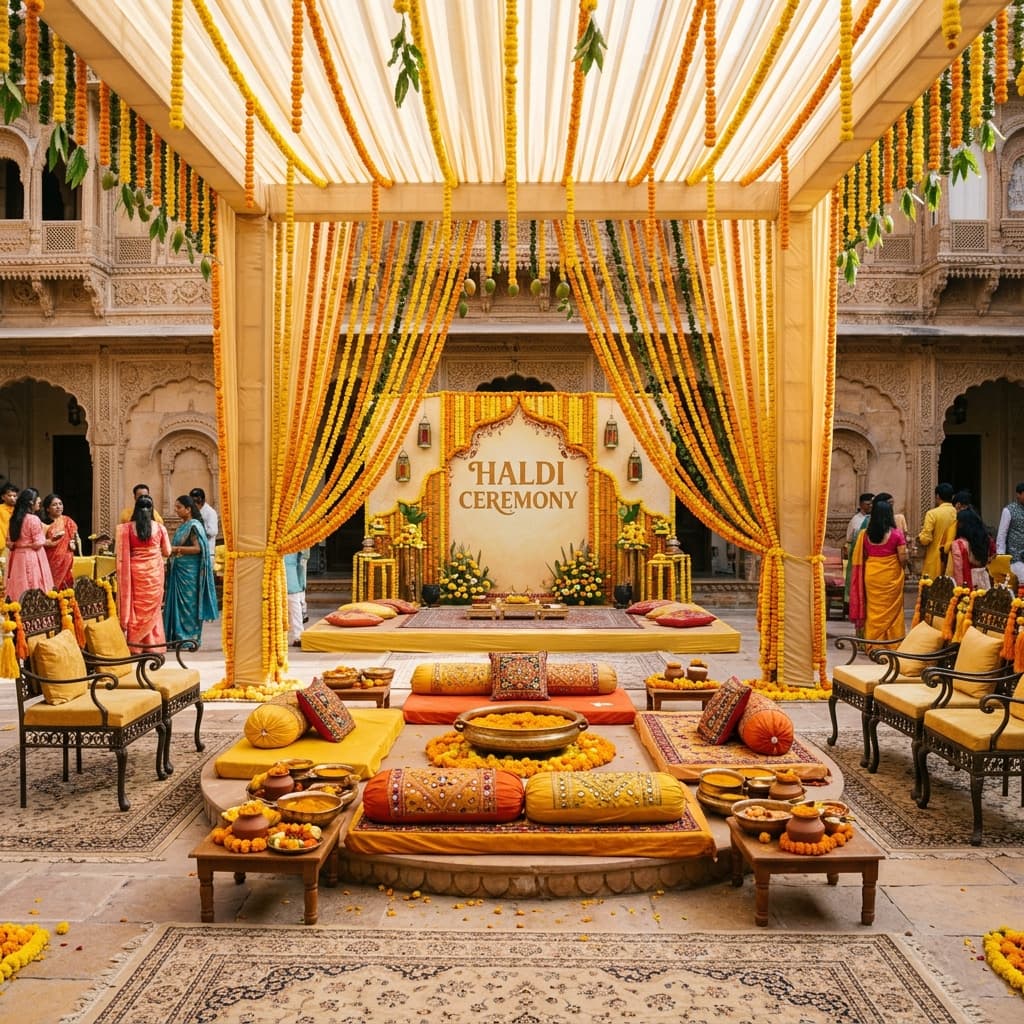 Haldi ceremony decoration